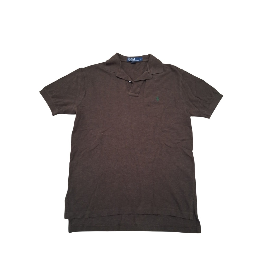 Polo Ralph Lauren Mens Brown Short Sleeve Cotton Pique Polo Shirt Size S